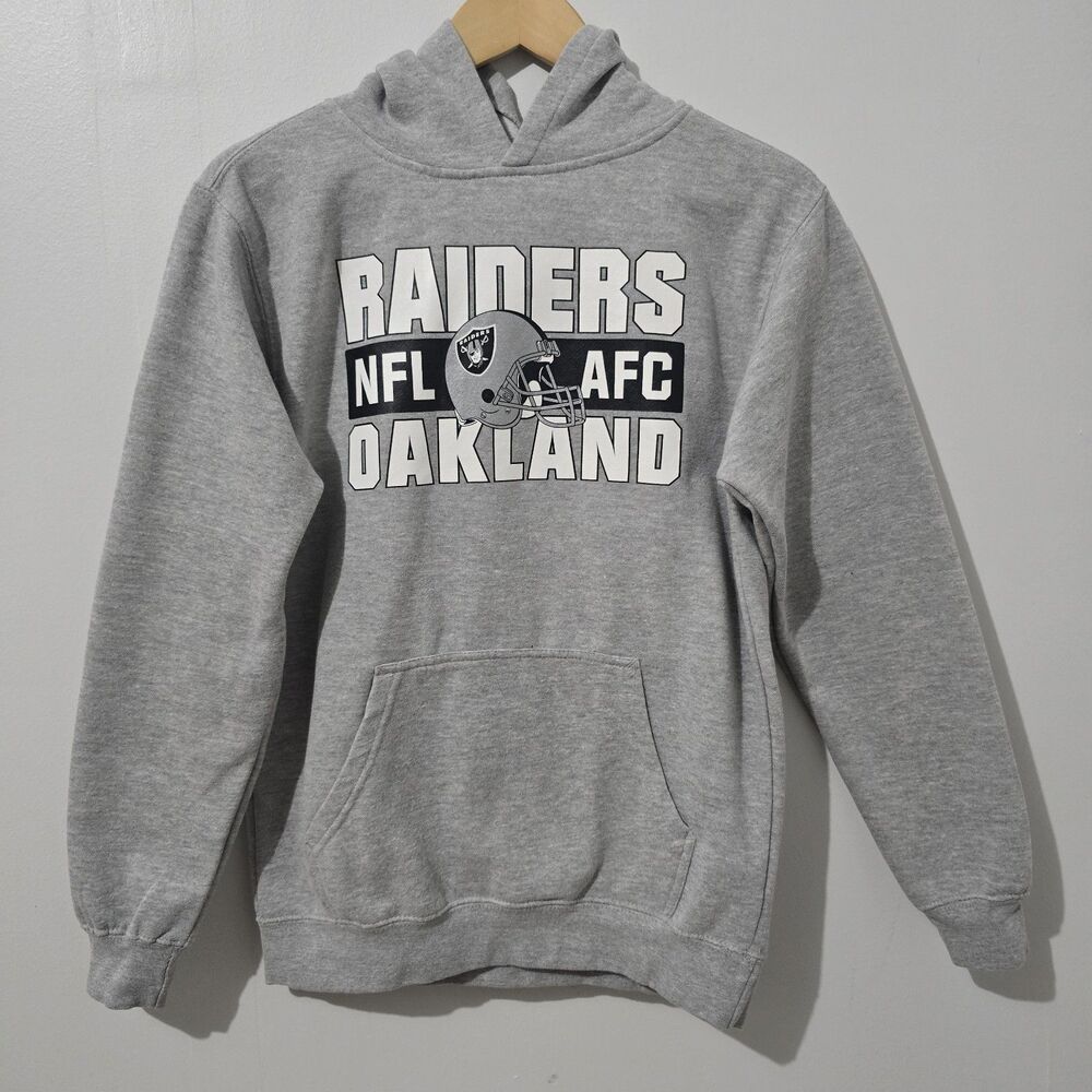 NFL - Sweatshirt - Size M - Crewneck Pullover Hoodie Raiders Oakland - Gray